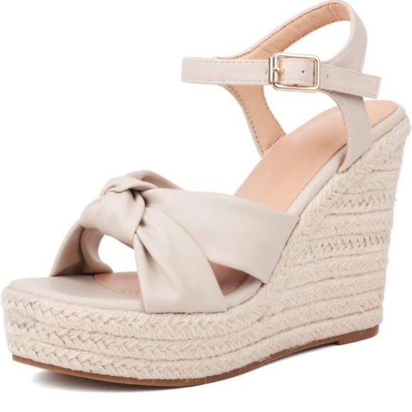 ZodyBoer Womens High Heel Espadrille Platform Wedges Sandals with Bow Tie NWOT 9 - Picture 3 of 10